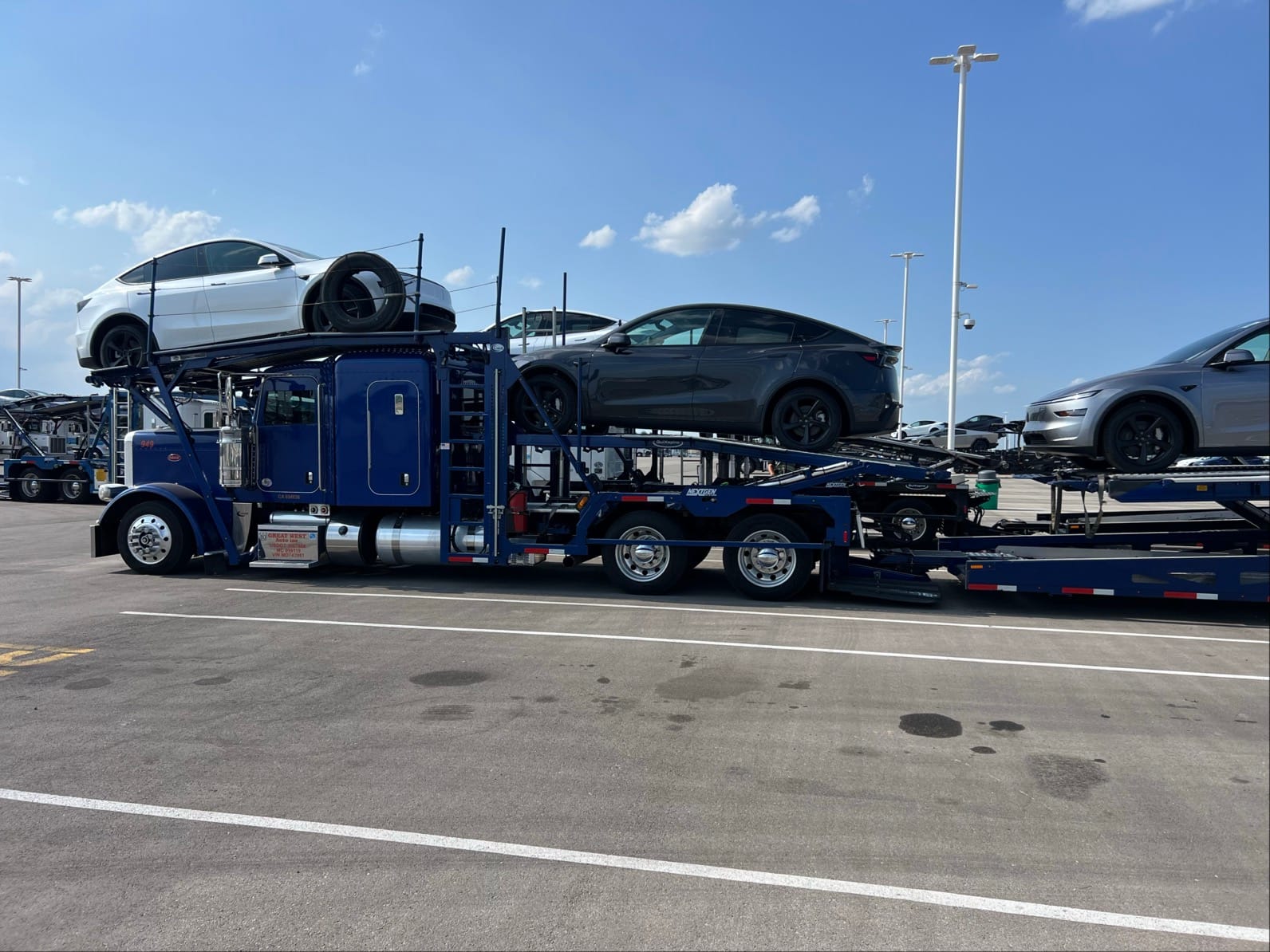 Great West Auto Cottrell car hauler in operation